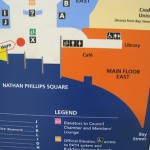 You are here. Library in a City Hall.