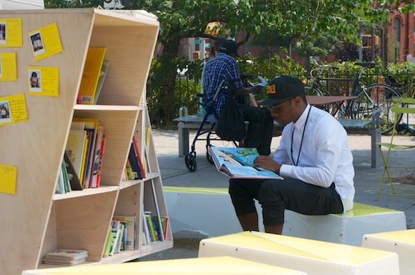 Uni reading room, Putnam Triangle Plaza, Brooklyn
