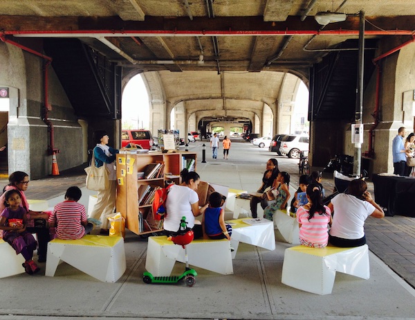 The Uni Portable Reading Room in New York City, 2014