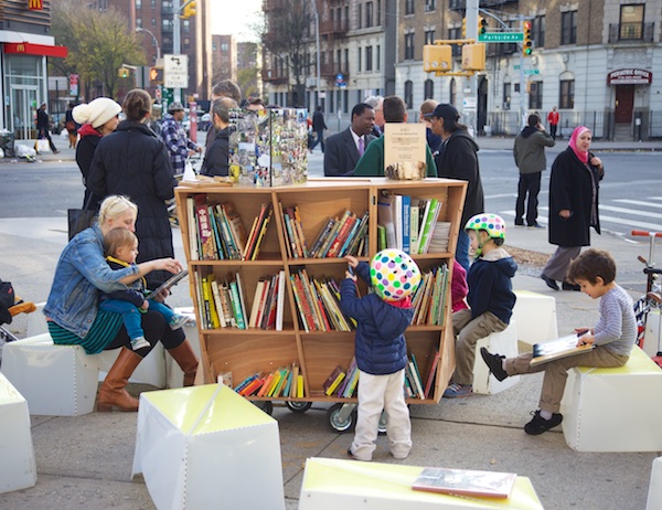 The Uni Portable Reading Room in New York City, 2014