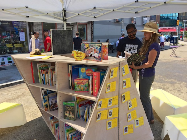 The Uni portable reading room at Diversity Plaza July 11, 2015.