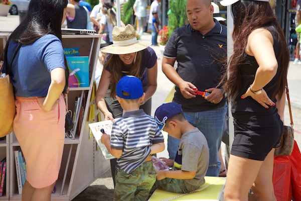 The Uni portable reading room at Diversity Plaza July 11, 2015.