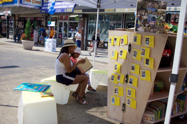 The Uni portable reading room at Diversity Plaza July 11, 2015.