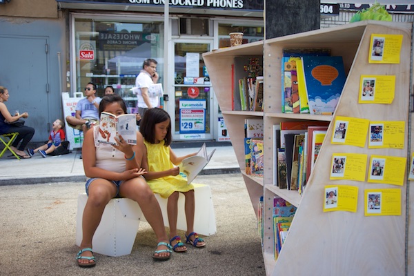 The Uni portable reading room at Diversity Plaza July 11, 2015.