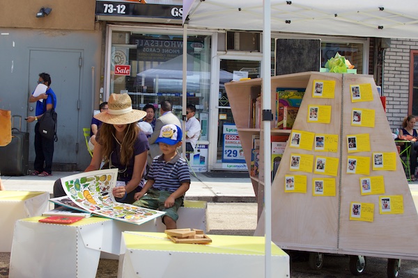 The Uni portable reading room at Diversity Plaza July 11, 2015.