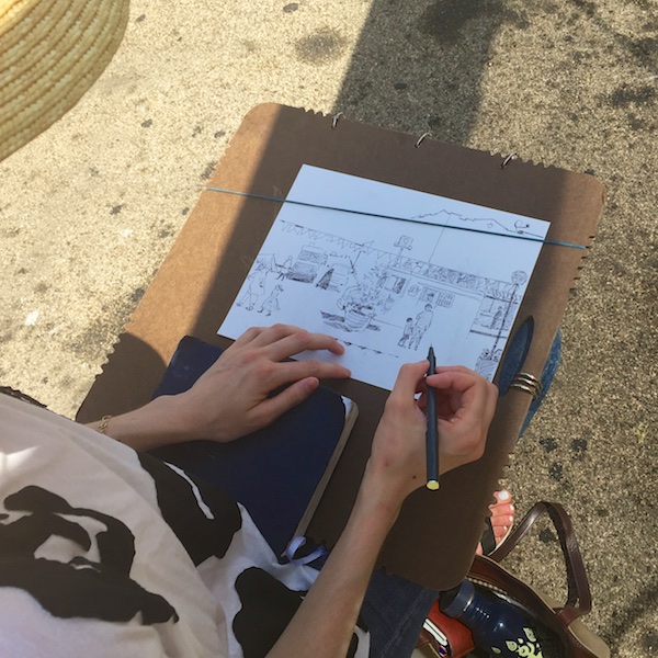 The Uni portable reading room at Diversity Plaza July 25, 2015.