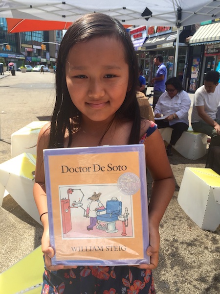 The Uni portable reading room at Diversity Plaza July 25, 2015.