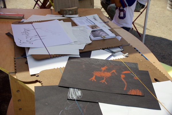 The Uni portable reading room at Diversity Plaza July 25, 2015.