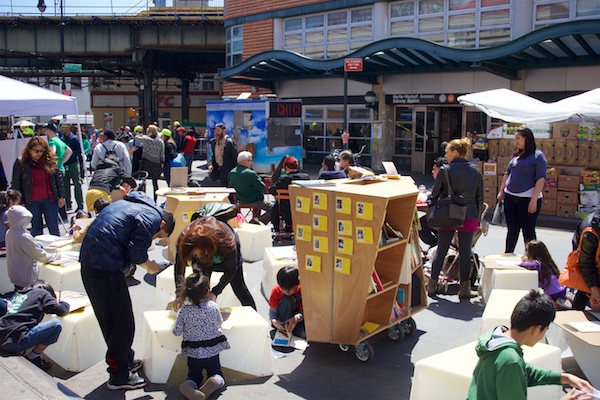 Uni joins One Day Plaza event on the border of Brooklyn and Queens.