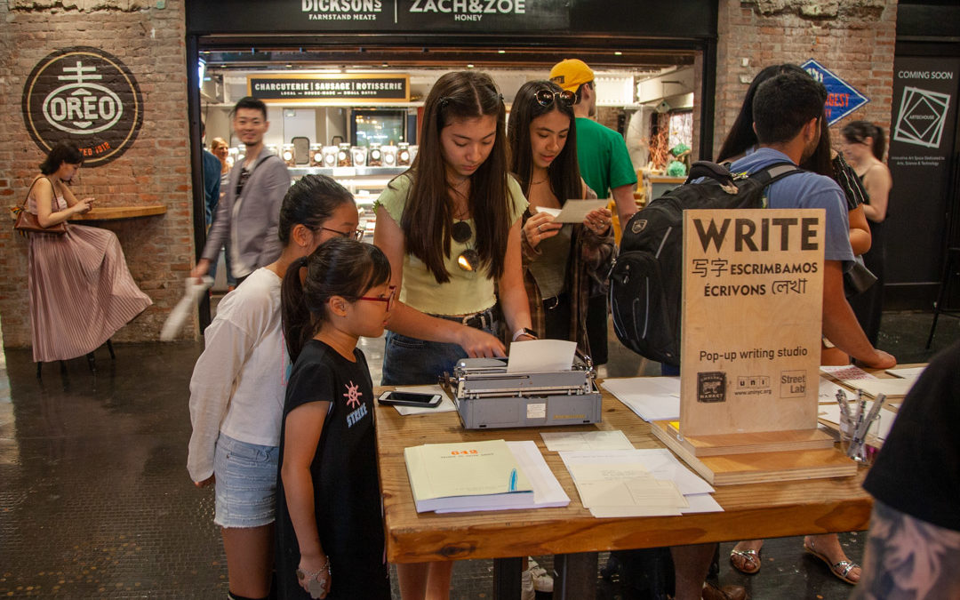 Creating a place for writing—our residency at Chelsea Market continues